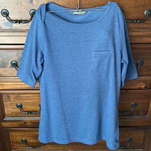 North face blue pocket tee